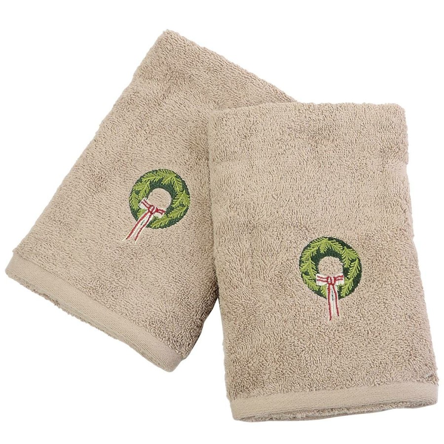 Towels * | Top 10 Avanti Wreath 2Pk. Hand Towels Linen