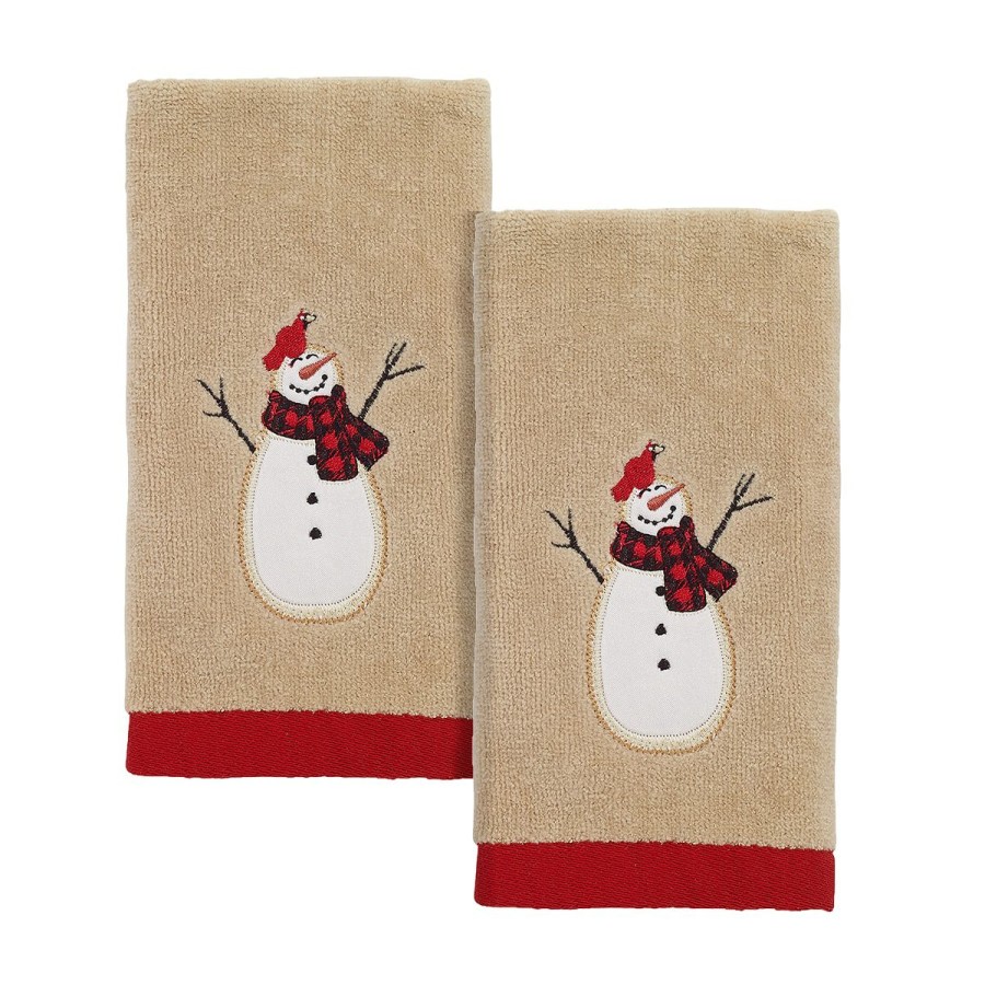 Towels * | Top 10 Towels Avanti Snowmen Gathering Bath Towel Collection Tan