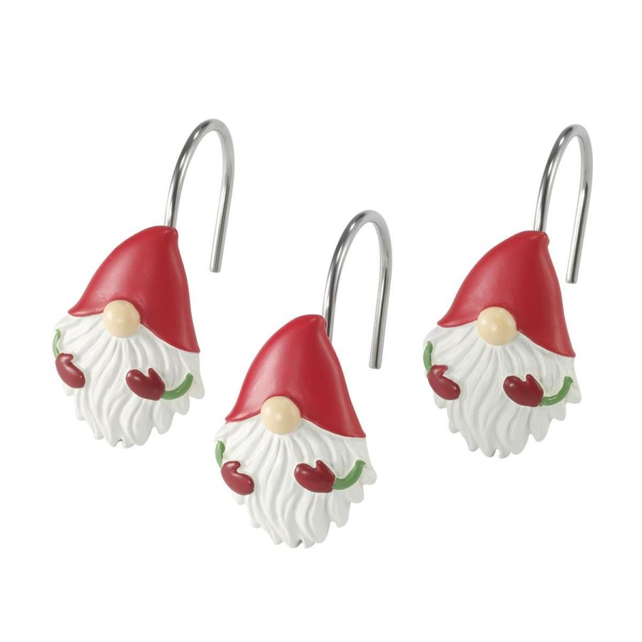 Shower Curtain Hooks * | Top 10 Shower Curtain Hooks Avanti Merry Gnome Shower Hooks Multi