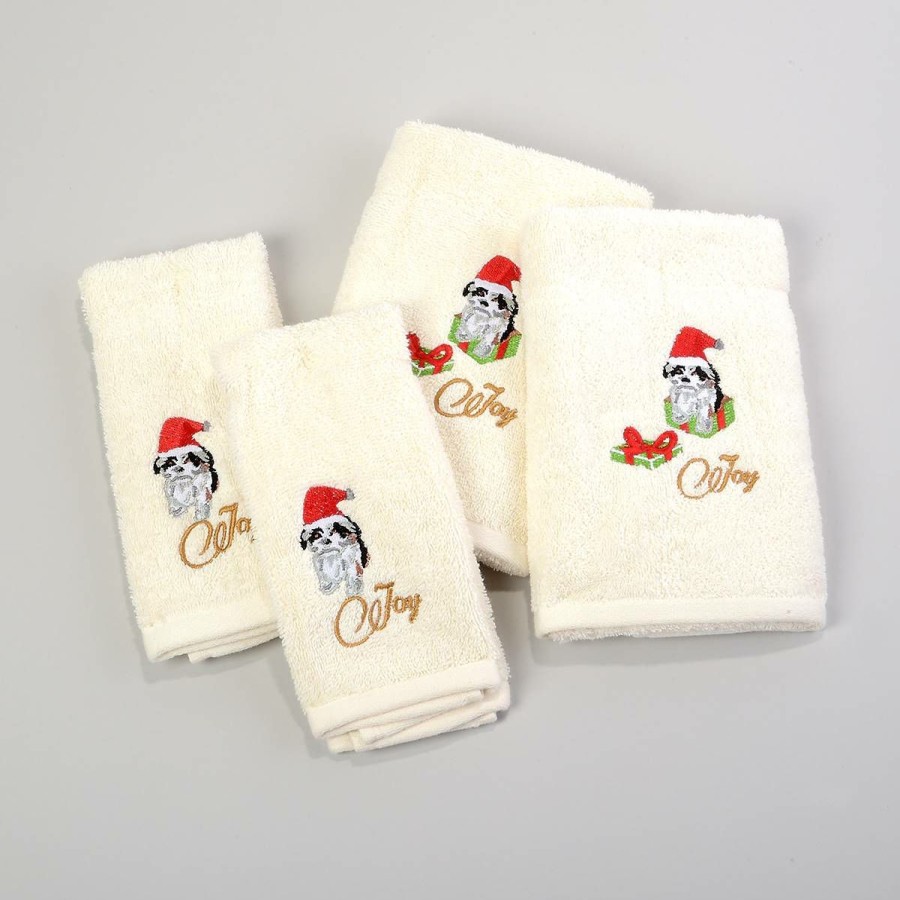 Towels * | Wholesale Towels Avanti Dog 2Pk. Bath Towel Collection Ivory