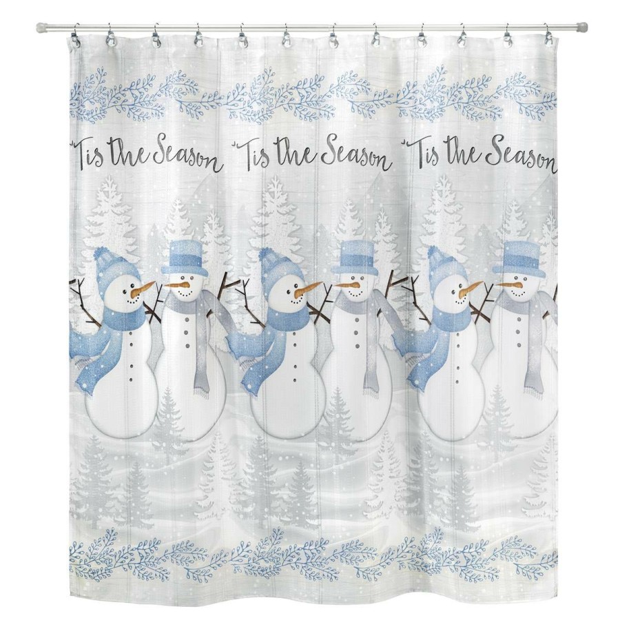 Shower Curtains * | Wholesale Shower Curtains Avanti Frosty Friends Shower Curtain White