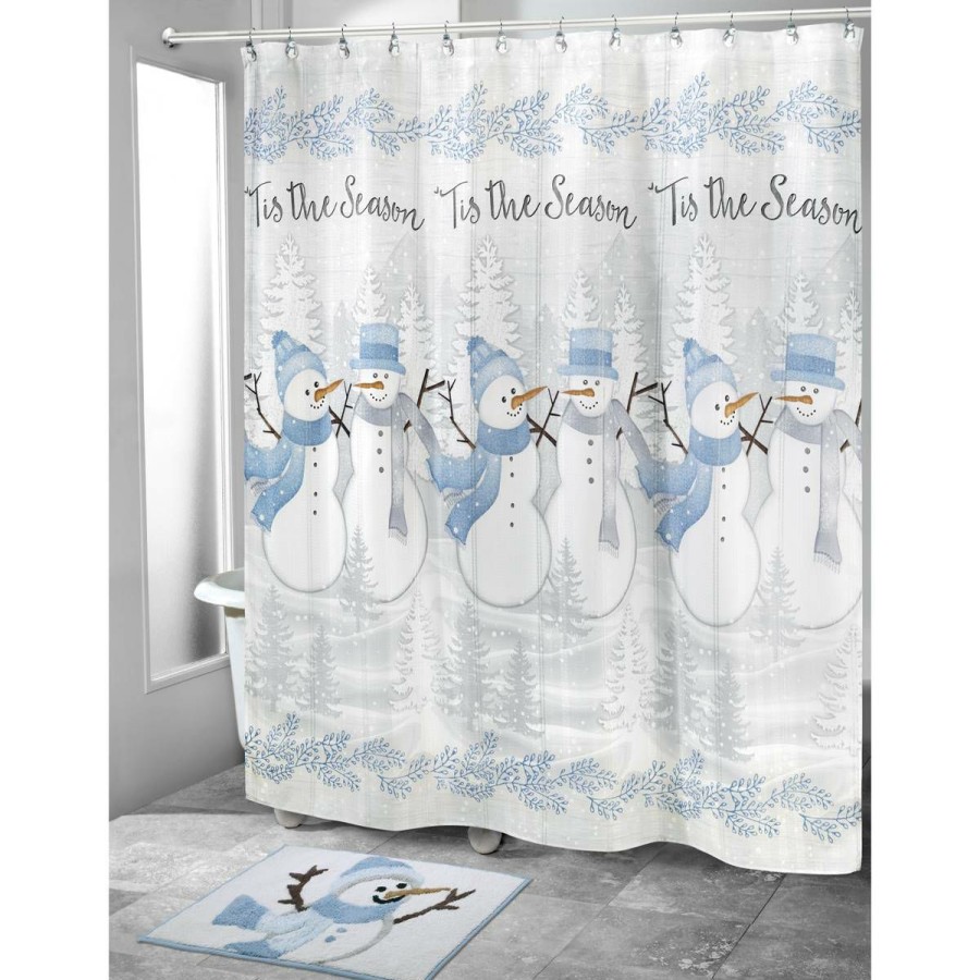 Shower Curtains * | Wholesale Shower Curtains Avanti Frosty Friends Shower Curtain White