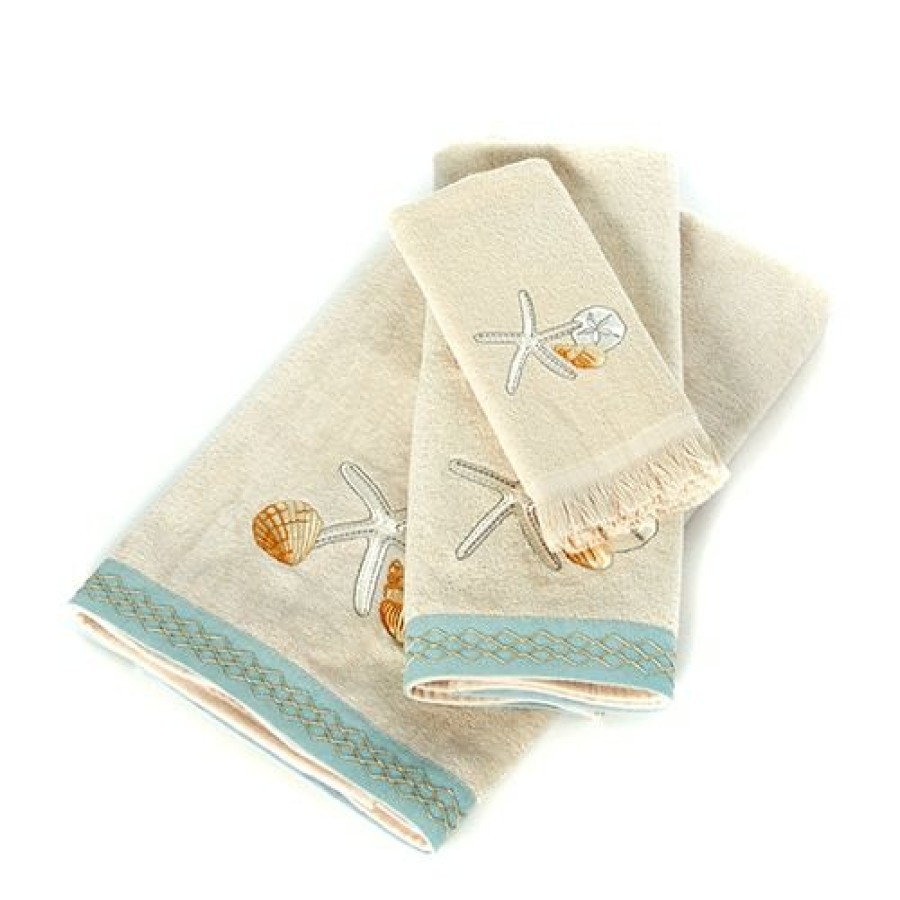 Towels * | Buy Towels Avanti Seaglass Towel Collection Beige