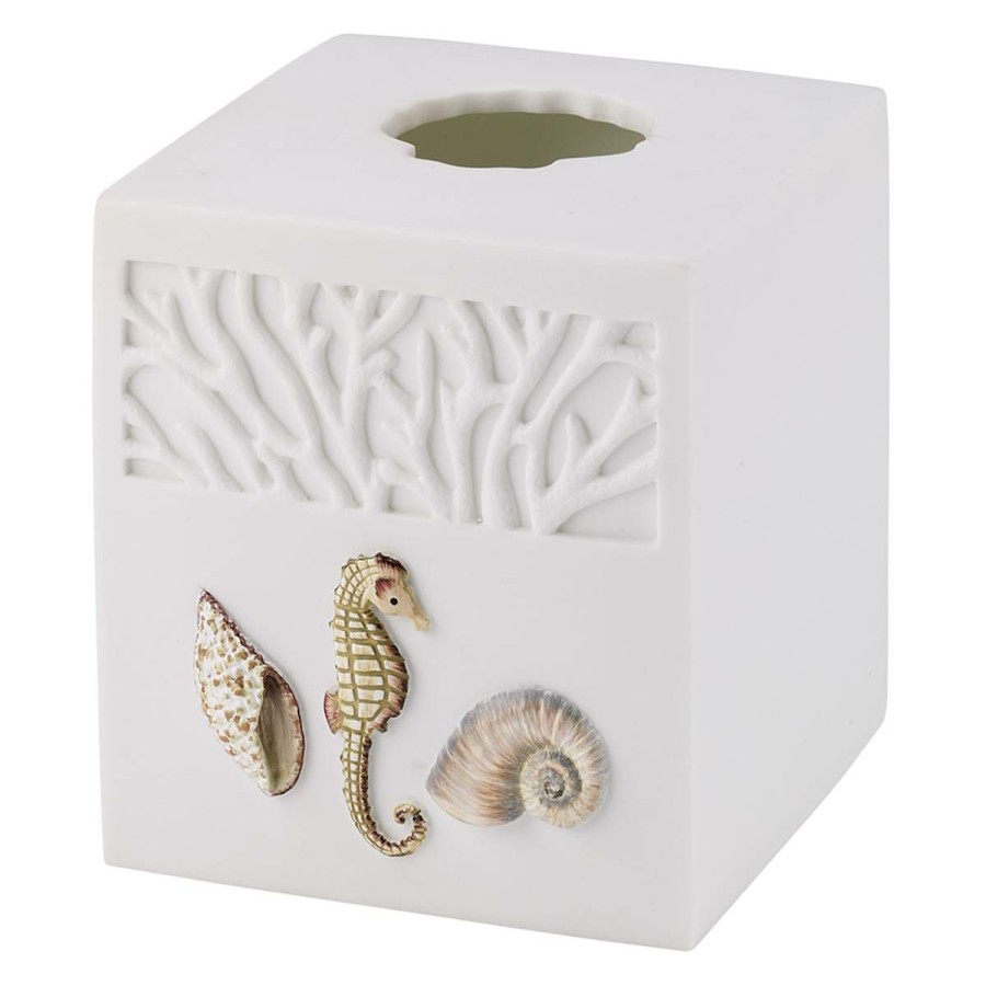 Tissue Box Holders * | Budget Tissue Box Holders Avanti Destin Tissue Box Holder White/Multi