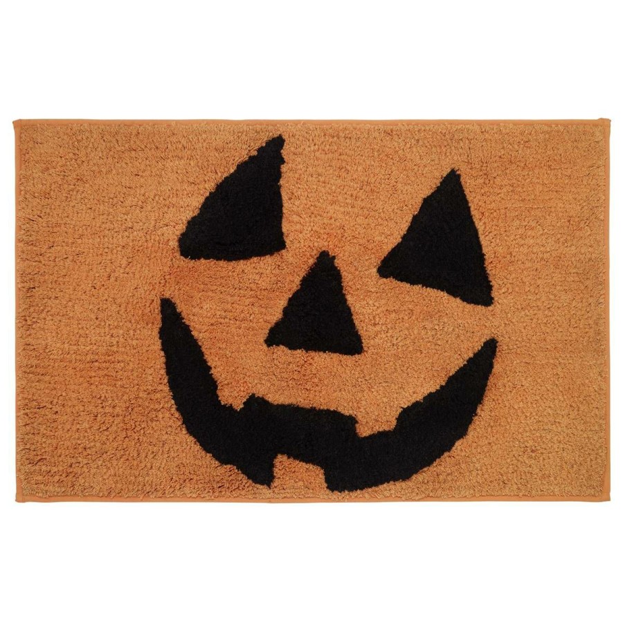 Bath Rugs & Mats * | Best Reviews Of Bath Rugs & Mats Avanti Jack-O-Lantern Rug Orange