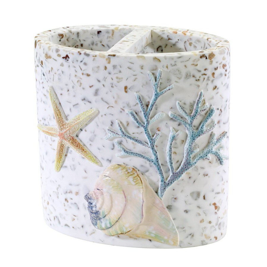 Toothbrush Holders * | Top 10 Toothbrush Holders Avanti Coastal Terrazzo Toothbrush Holder White/Multi