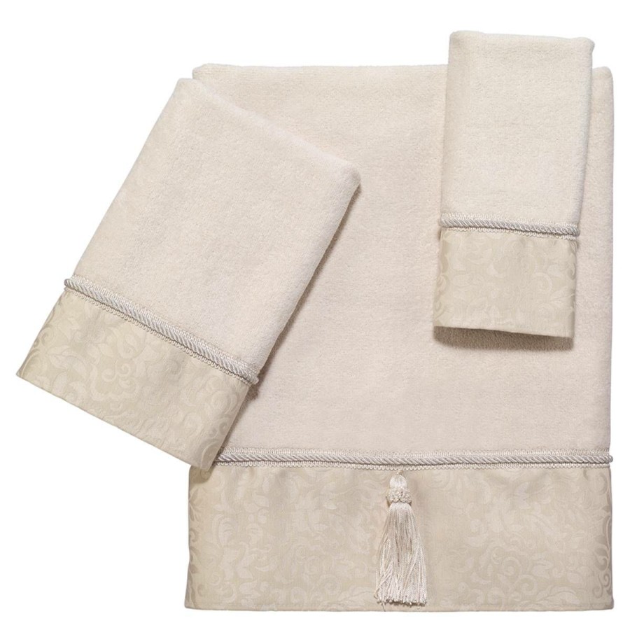 Towels * | Best Pirce Towels Avanti Manor Hill Towel Collection White