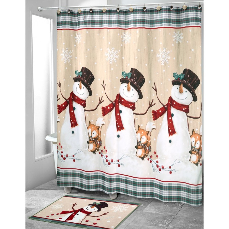 Shower Curtains * | Budget Shower Curtains Avanti Friends Gather Shower Curtain Tan/Multi